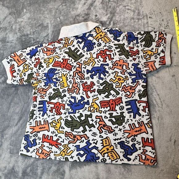 NWOT Lacoste x KEITH HARING XL Mens Allover Figures Special Edition Polo Shirt - Picture 11 of 14